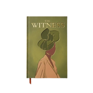 "The Witness" journal in green, a premium hardcover designed to inspire women in their wellness and fitness journeys.